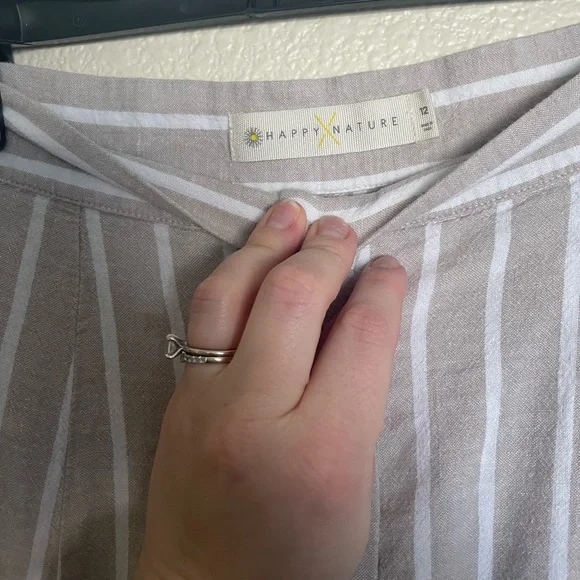 Happy X Nature Linen Blend Serene Midi Button Front Skirt - Picture 5 of 8